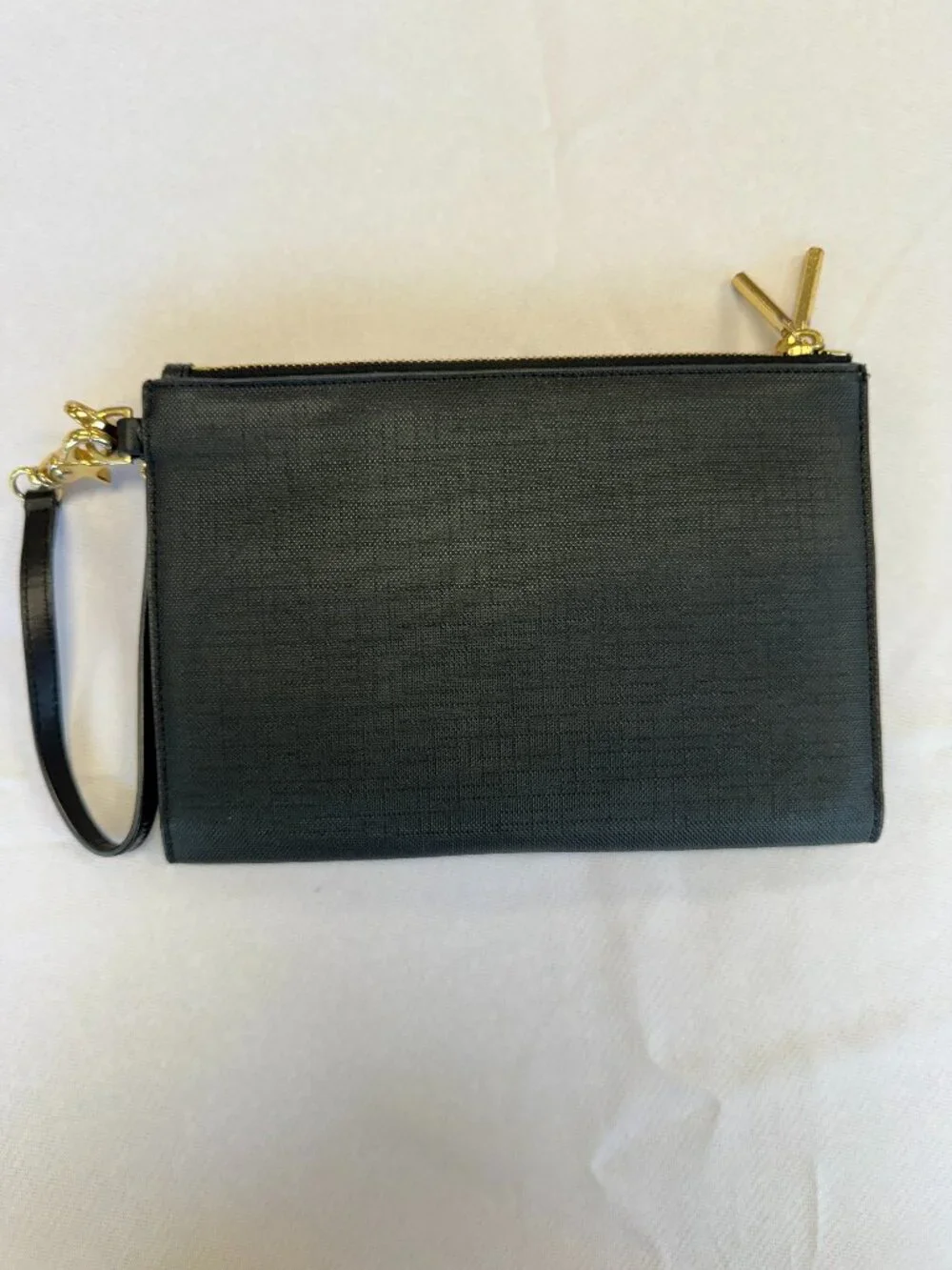Dagne Dover Essential Clutch Black Gold Hardware